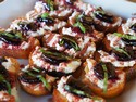 Roasted Cherry and Goat Cheese Crostini